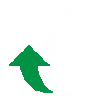 White dollar sign icon with a green arrow pointing upward on the left.