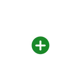 White TRS membership icon with a small green plus sign.