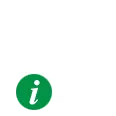 White state of Georgia outline with a small green info icon.